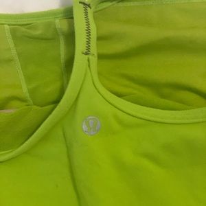 Lululemon lime green tank top